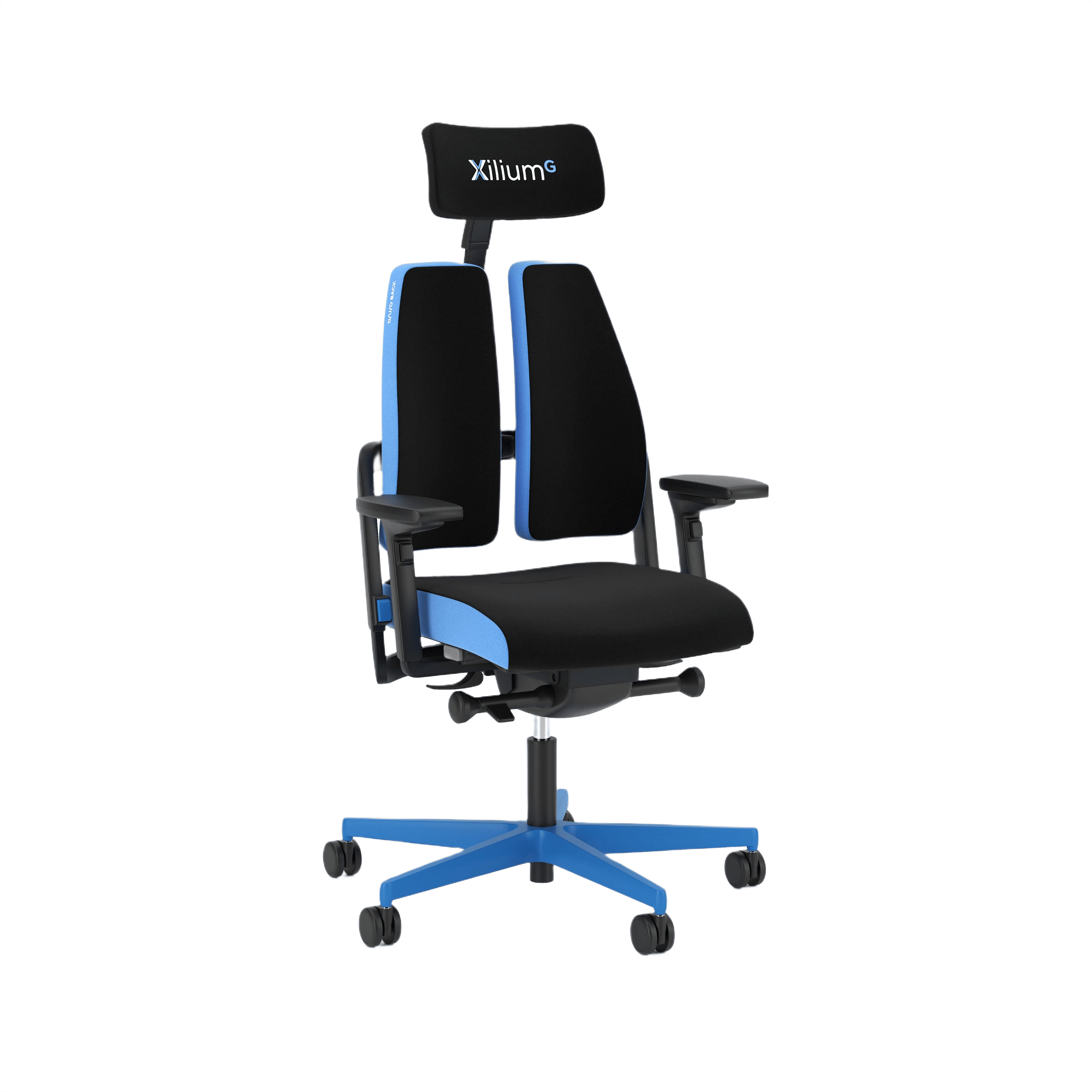 Nowy Styl XiliumG Gaming Drehstuhl Duo-Back Blue Edition Sofort Lieferbar