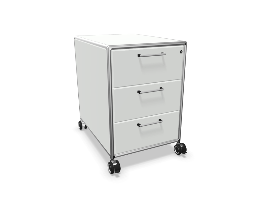 Bosse Solutions Rollcontainer Chrom Weiss