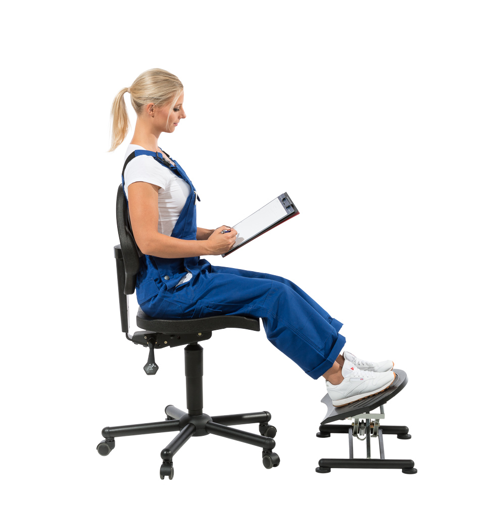 Ergonomische Fußstütze groß höhen- und neigungsverstellbar mit Fußauslösung