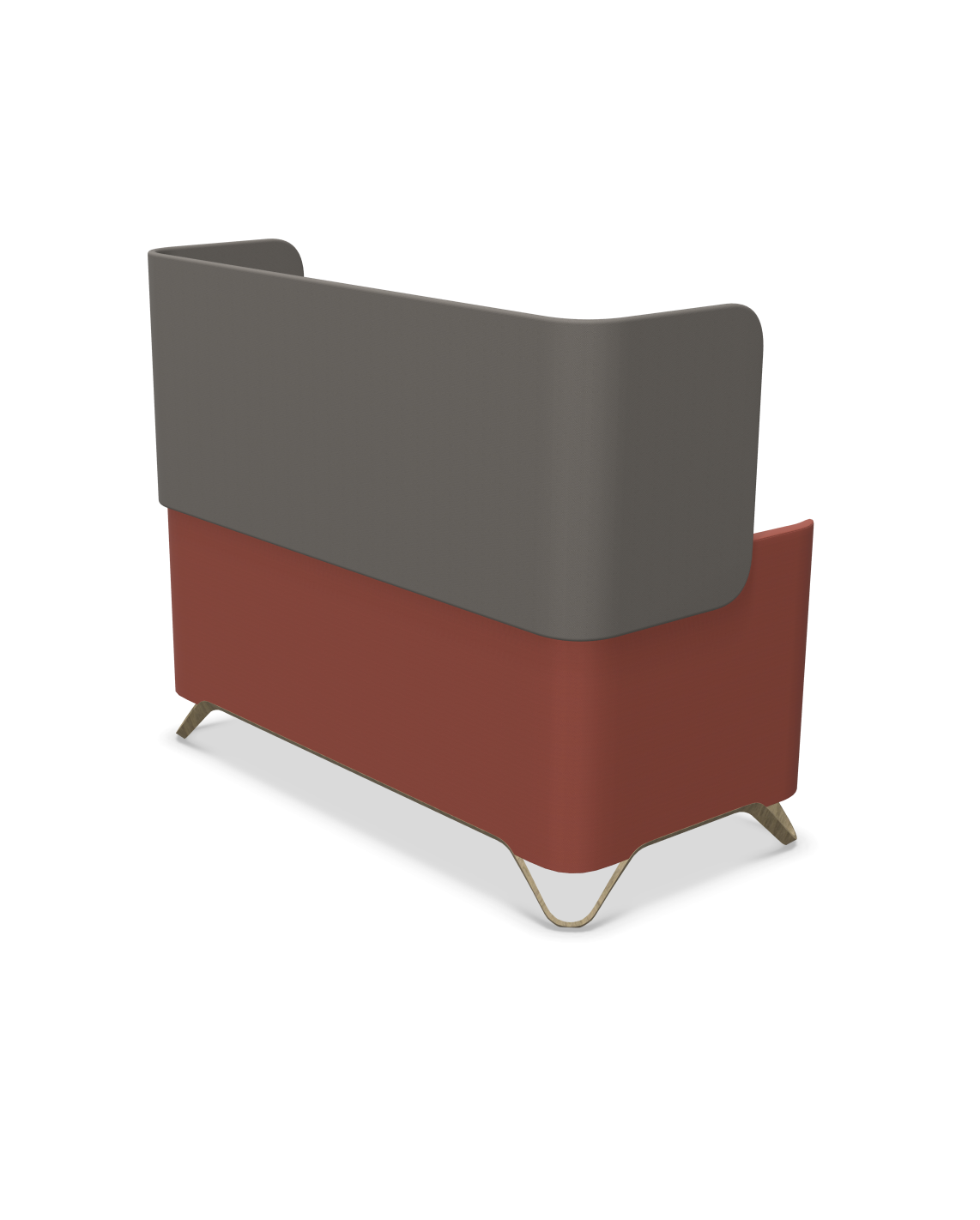 Profim Softbox 21W Sofa 2-Sitzer mit Armlehnen und Trennwand, Kufengestell frei konfigurierbar