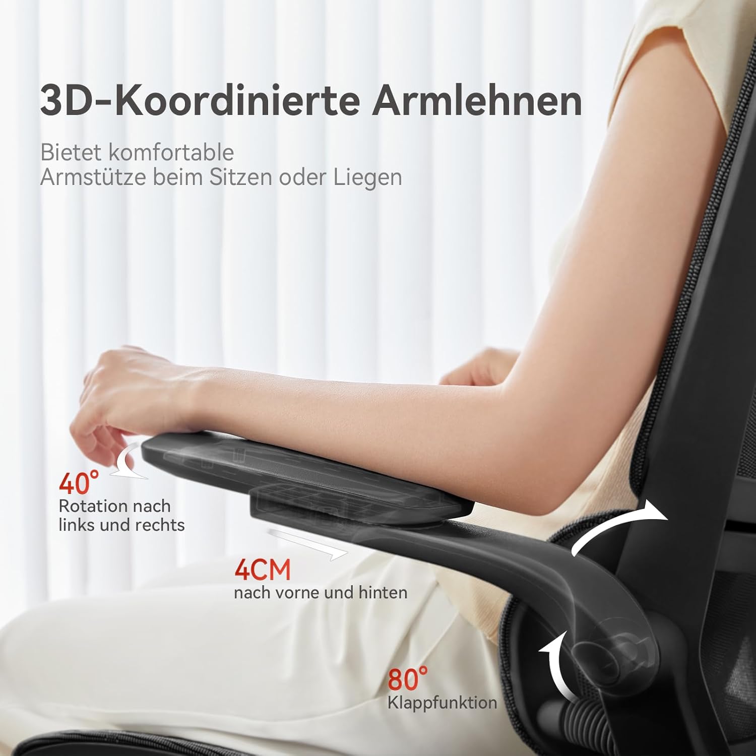 SIHOO M59 AS Ergonomischer Bürostuhl in Schwarz