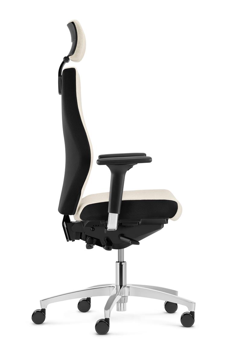 Dauphin Shape 3585 XTL Drehstuhl Flachsitz mit Kopfstütze frei konfigurierbar