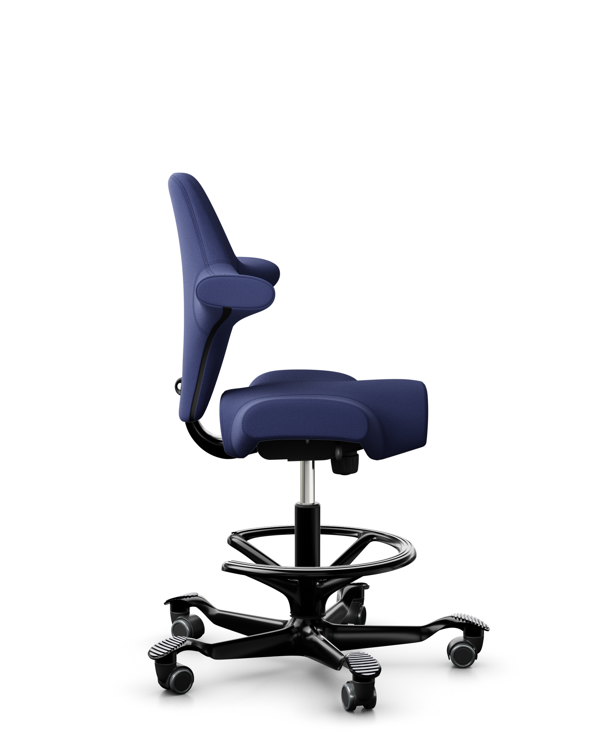 HAG Capisco 8106 Counter Stoff Xtreme Blau Gestell Schwarz mit Fußring