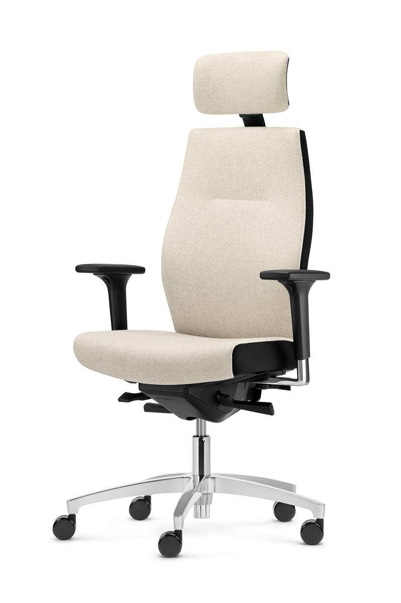 Dauphin Shape 3585 XTL Drehstuhl Flachsitz mit Kopfstütze frei konfigurierbar