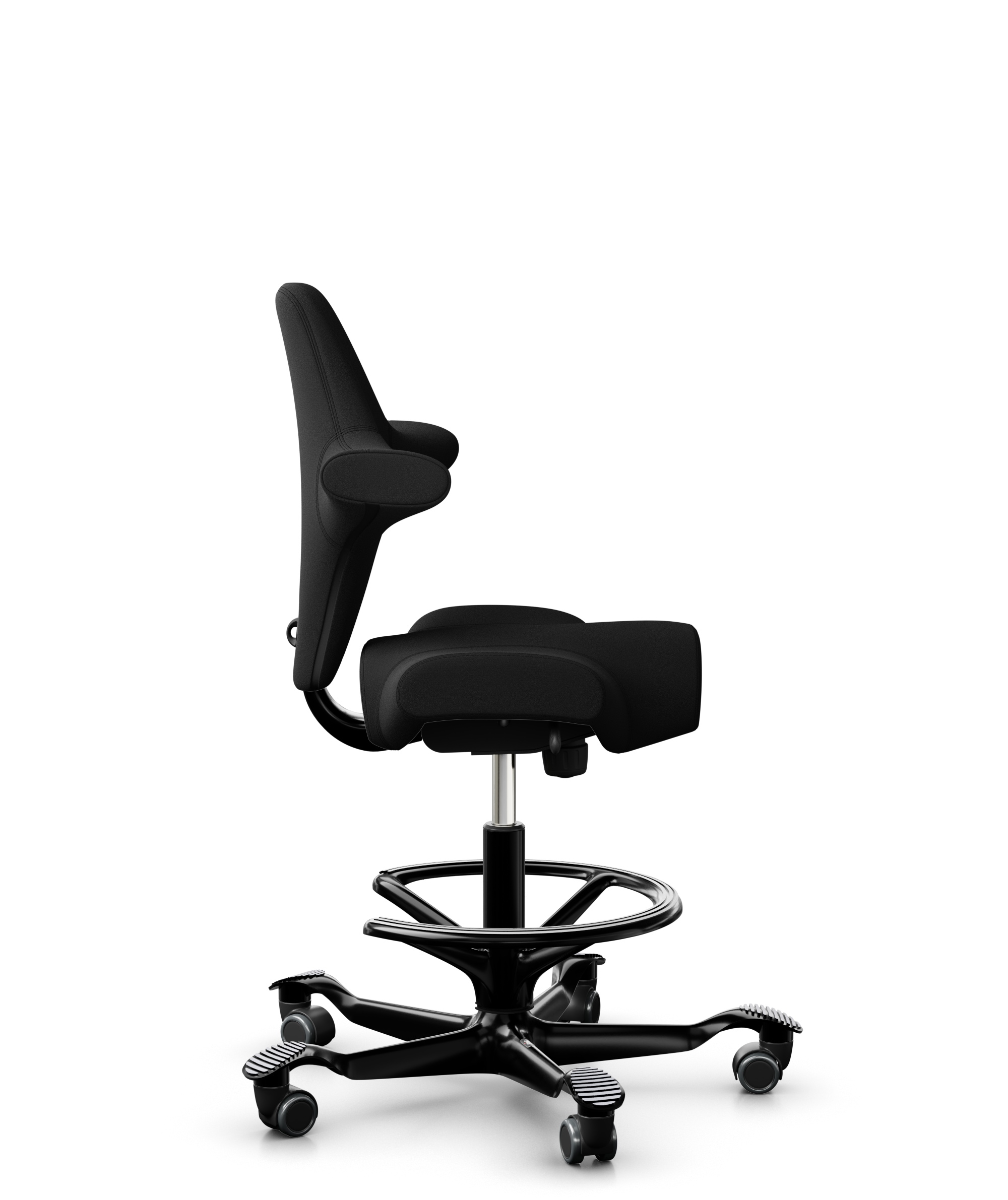 HAG Capisco 8106 Counter Stoff Xtreme Schwarz Gestell Schwarz mit Fußring