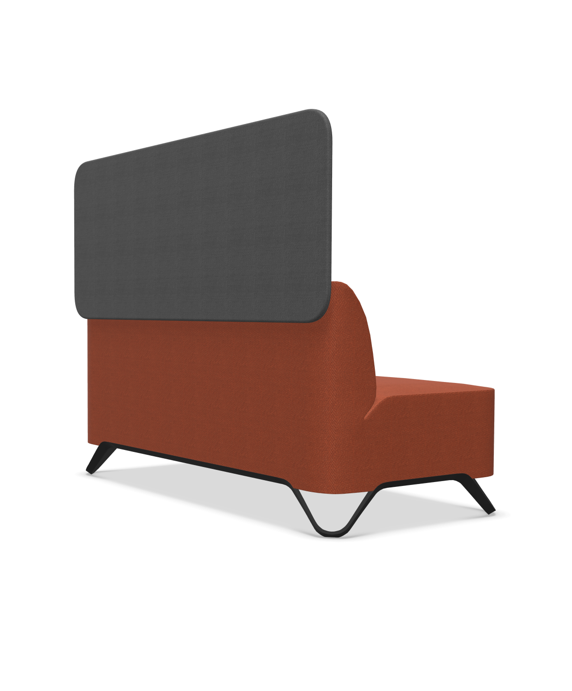 Profim Softbox 2BW Sofa 2-Sitzer ohne Armlehne mit Trennwand, Kufengestell frei konfigurierbar