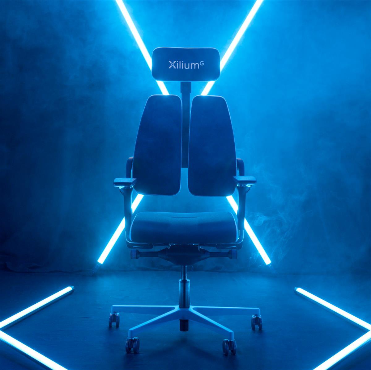 NowyStyl XiliumG Gaming Drehstuhl Duo-Back Blue Edition Sofort Lieferbar