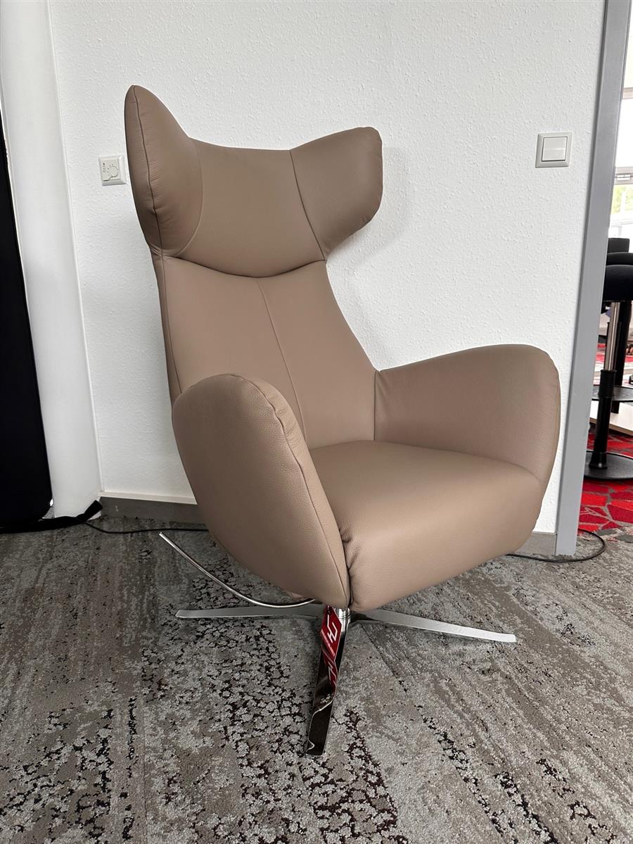 Assmann Conseto Leder Crema 4- Fuß Sessel Ausstellungsstück