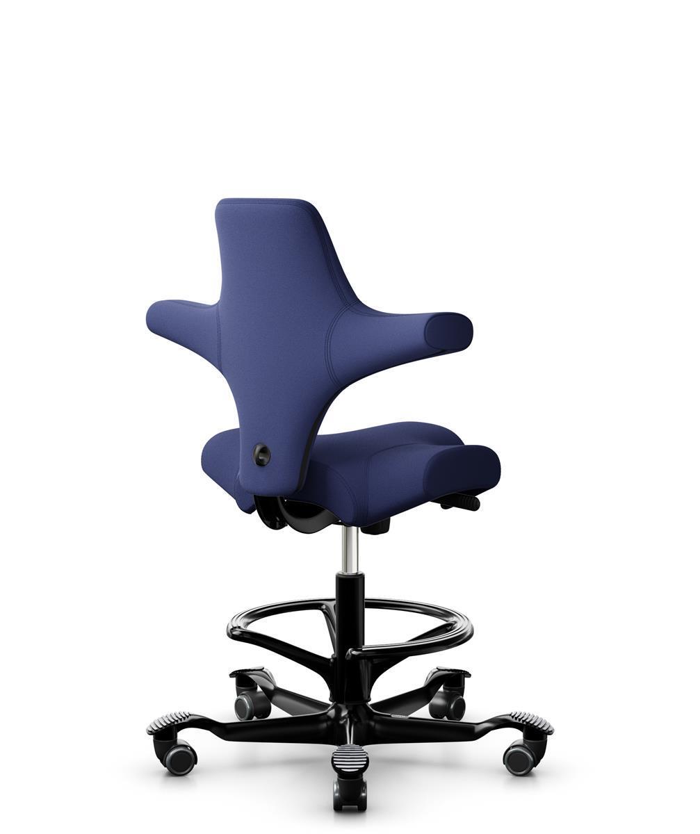 HAG Capisco 8106 Counter Stoff Xtreme Blau Gestell Schwarz mit Fußring