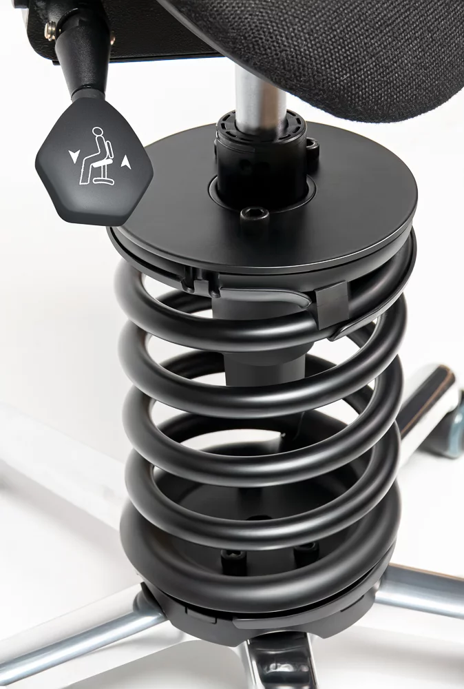 Federhocker Sattelsitz ergonomisch höhenverstellbar mit Rollen