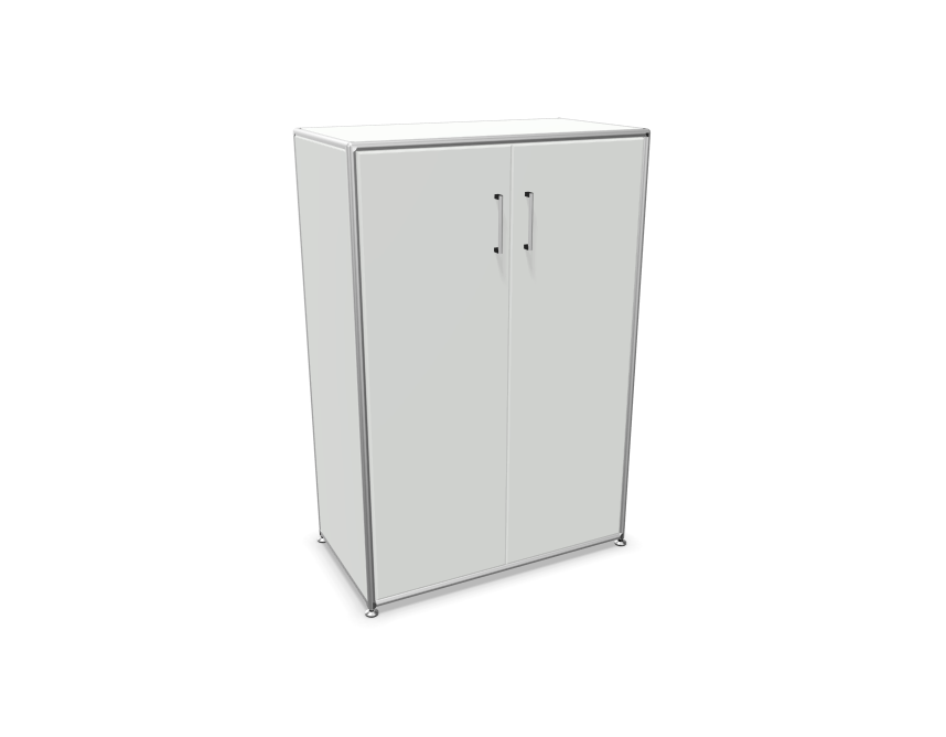 Bosse Solutions Highboard Chrom Flügeltüren weiss