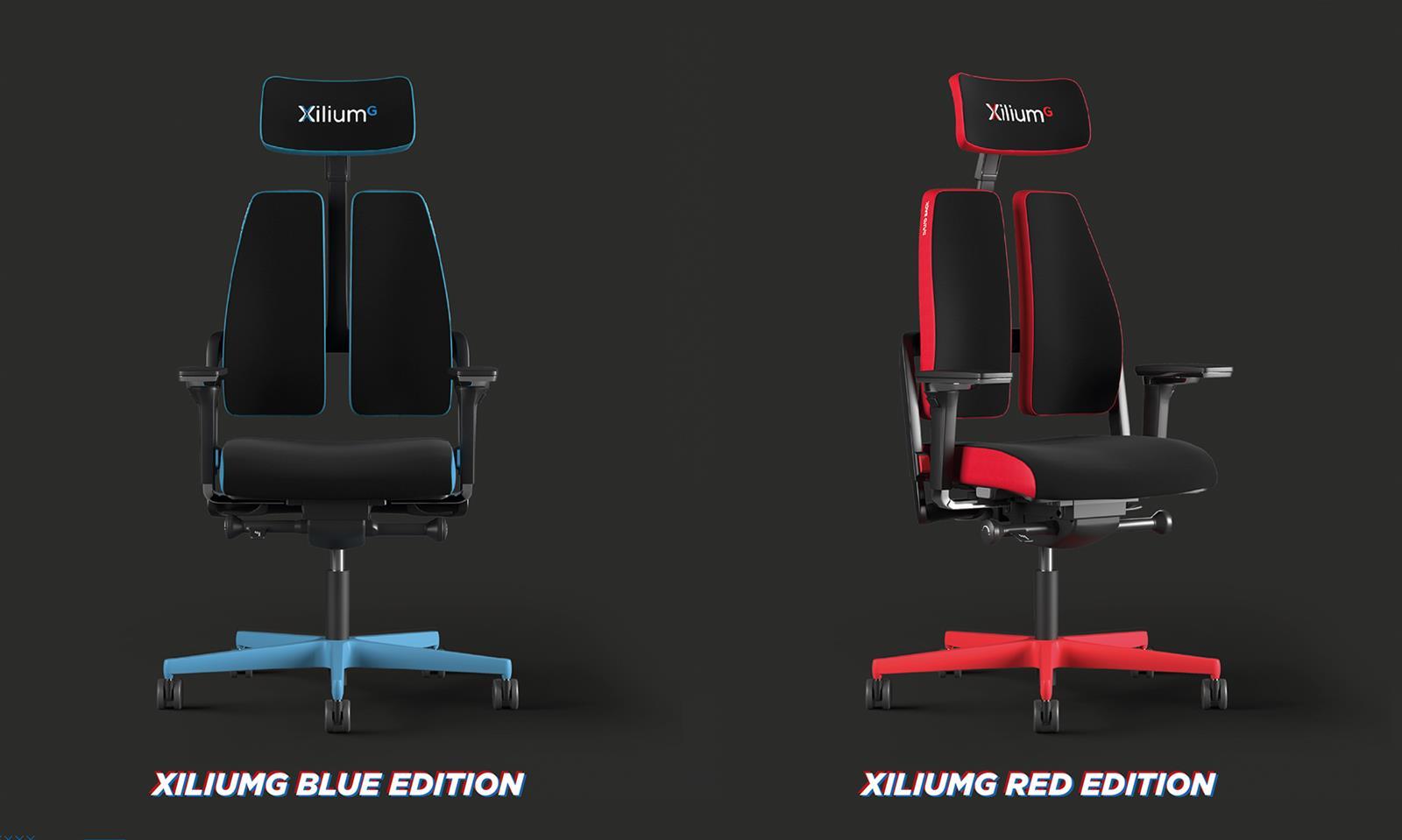 NowyStyl XiliumG Gaming Drehstuhl Duo-Back Blue Edition Sofort Lieferbar