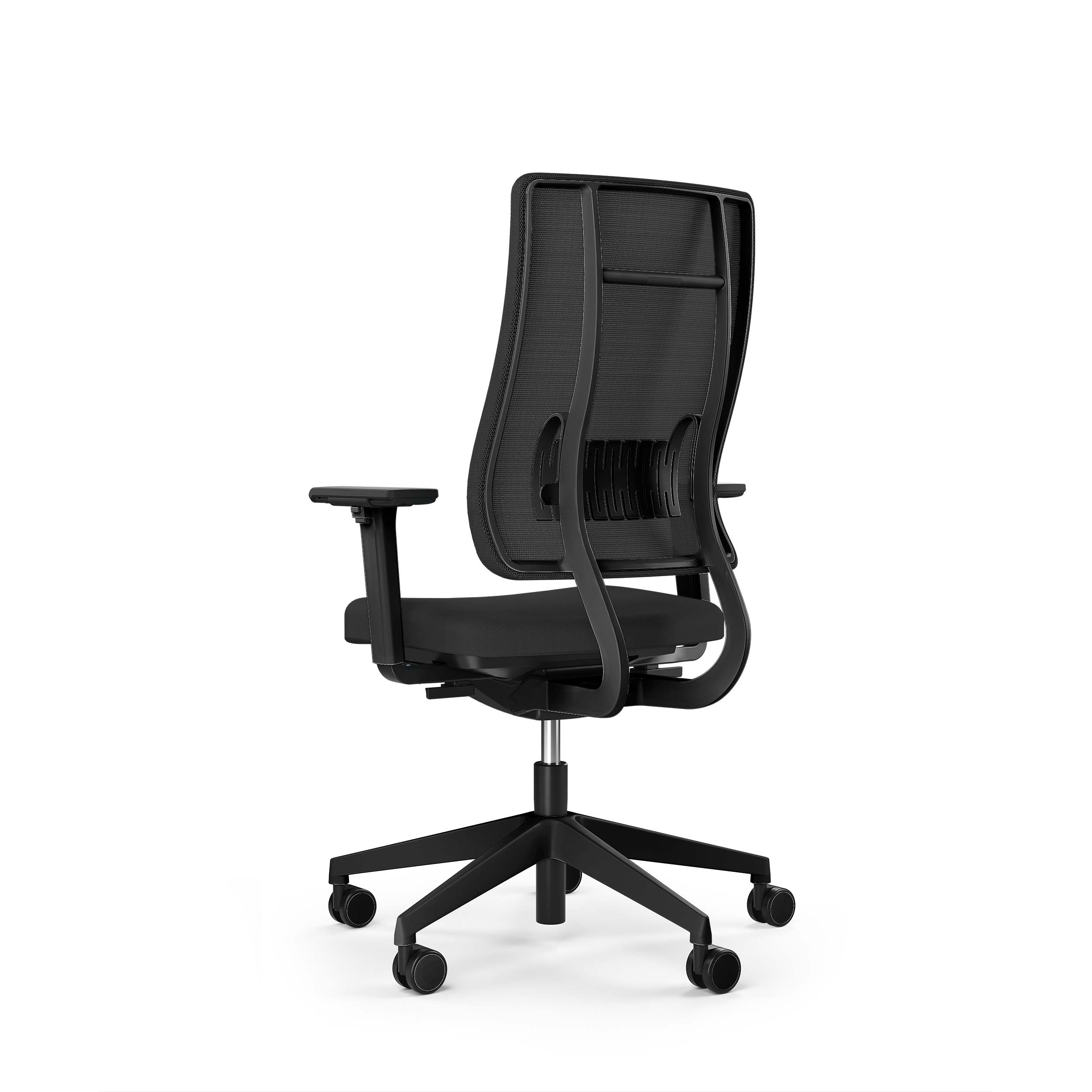 Kopie von Viasit Newback NPR Drehstuhl Schwarz mit Punktsynchronmechanik frei konfigurierbar #1