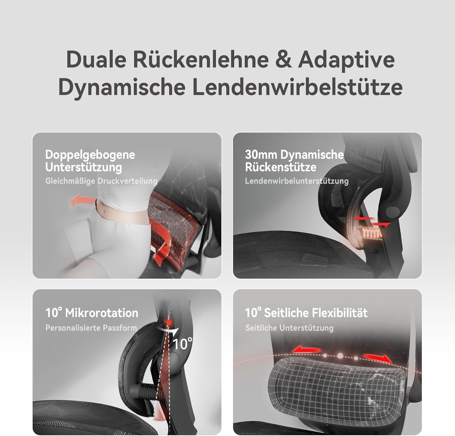 SIHOO M59 AS Ergonomischer Bürostuhl in Schwarz