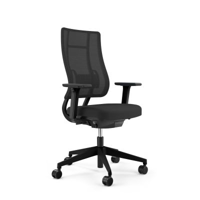 Viasit Newback Drehstuhl in Schwarz